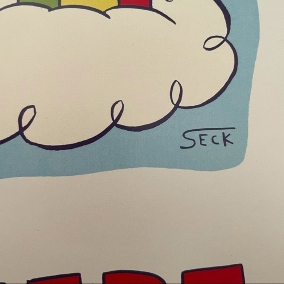 Limited Edition Unicorn “Hang In There Baby” Original Art Print 12x18 Poster - Picture 2 of 2